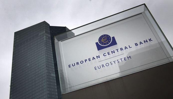 Het hoofdkwartier van de Europese Centrale Bank in Frankfurt.