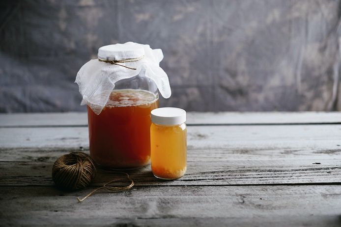 Waterkefir in the making.