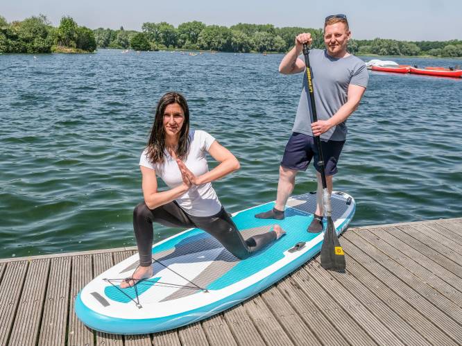 Yoga kan nu ook op het Gavermeer, op een supplank: “Dubbel zo intensief als gewone yoga”