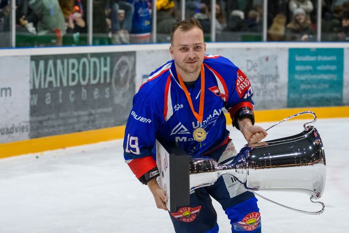 Jeffrey Melissant, de grote man tijdens de finale om de Beker van Nederland.