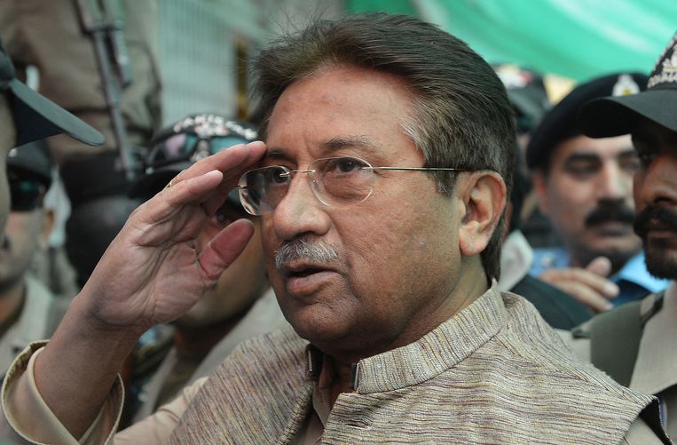 Pervez Musharraf was de eerste militaire leider van Pakistan die terechtstond vanwege vermeend machtsmisbruik.  Beeld AFP
