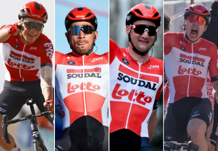 Maxim Van Gils, Caleb Ewan, Tim Wellens en Arnaud De Lie zorgden al voor zeven zeges voor Lotto.