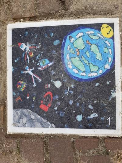 Kunsttegels op het Bernardplein
