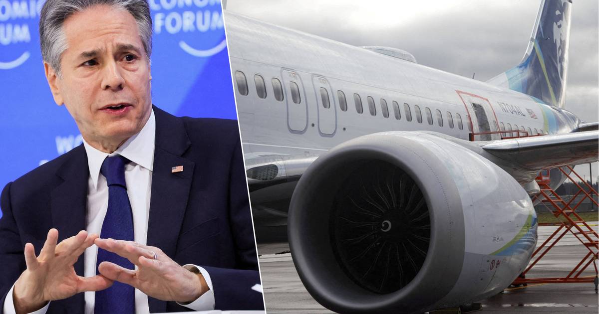 Очередной инцидент с самолетом Боинг, вынудившим перевезти госсекретаря США Блинкена: «Обнаружена утечка кислорода» |  снаружи