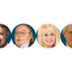 De mensen: Chris Umé, Jean-Claude Van Cauwenberghe, Dolly Parton en Boris Johnson
