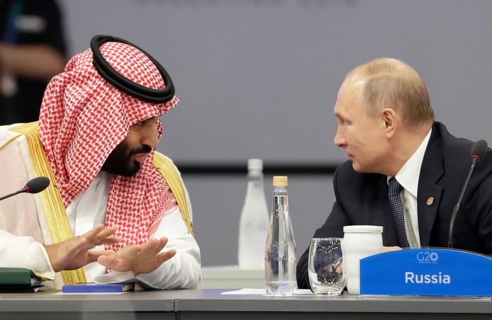 MBS et Poutine en 2018, lors d'un sommet du G20.
