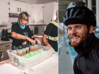 Carole (63) ondersteunt zoon Matthieu Bonne (29) tijdens wereldrecordpoging: “Hem zien beuken tegen de wind, dat is pijnlijk om te zien”