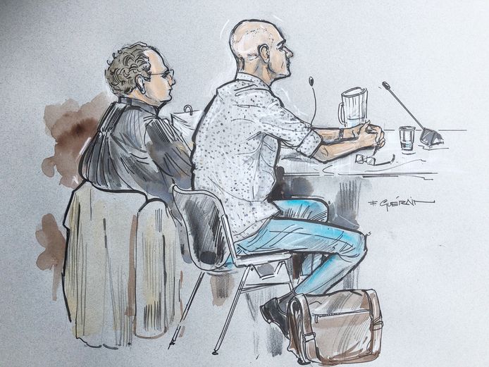 Rechtbanktekening van Maurice R.