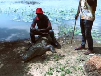 In dit Afrikaans dorp zijn mens en krokodil beste vrienden