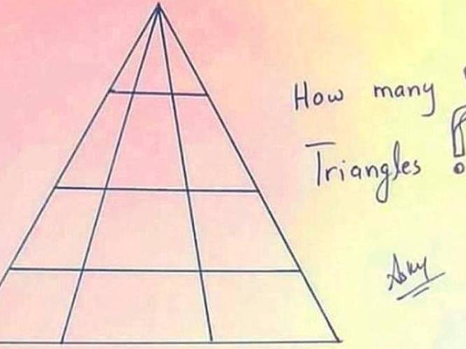 Los jij onze maandagpuzzel op? Hoeveel driehoeken zie je deze keer? Het internet geraakt er niet wijs uit