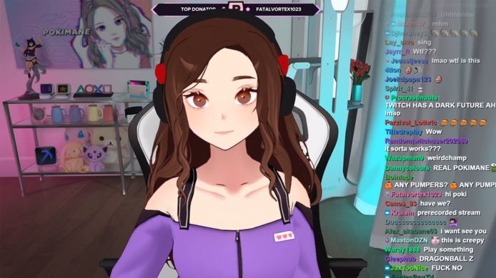 Beroemde streamer Pokimane probeerde ook eens een vTube-video.