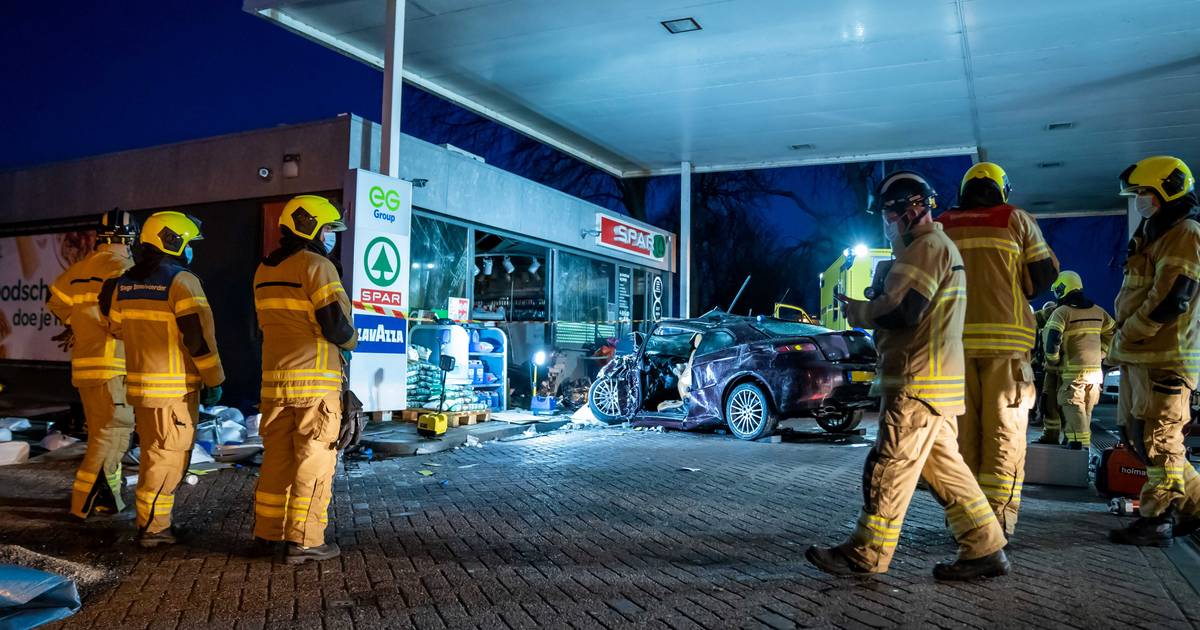 Motorist seriously injured after ramming gas station |  Car