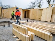 Houten skelet voor nieuw zorgcomplex in Gemert