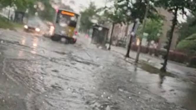 VIDEO. Wilrijke straten onder water door onweer