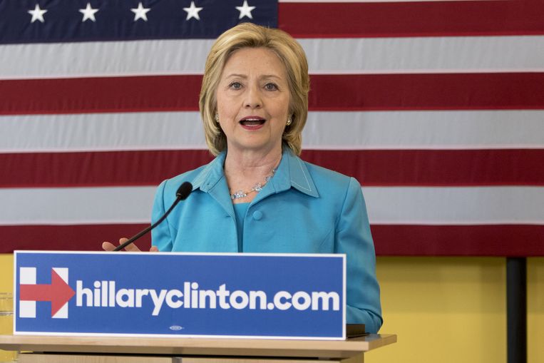 Hillary Clinton spreekt haar klimaatambities uit. Beeld reuters