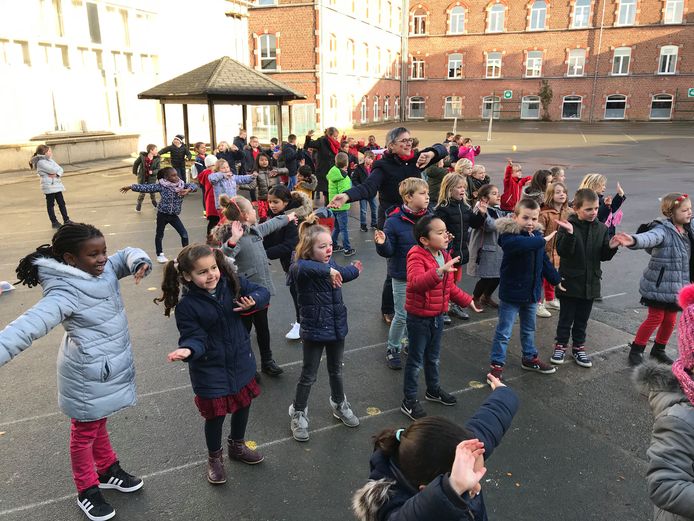 Ook op de lagere school van Don Bosco in Halle werd Rode Neuzendag gevierd.