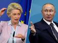 Europees Commissievoorzitter Ursula von der Leyen en Russisch president Vladimir Poetin