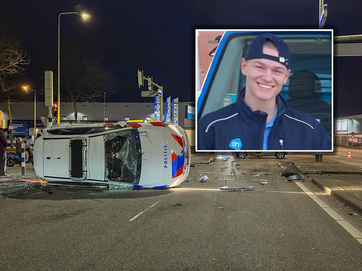 Per Stevens bedacht zich geen moment toen hij de politieauto zag crashen.