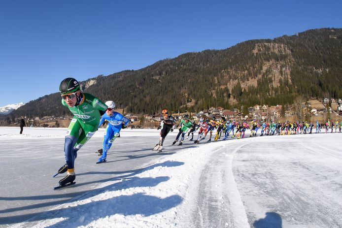 20200123 - Willem Hoowerf aan de leiding tijdens de Aart Koopmans Memorial op de Oostenrijkse Weissensee, in 2020.