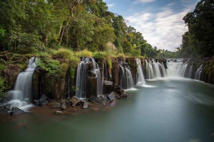 Het Bolavenplateau in Laos wordt onder meer gekenmerkt door indrukwekkende watervallen.