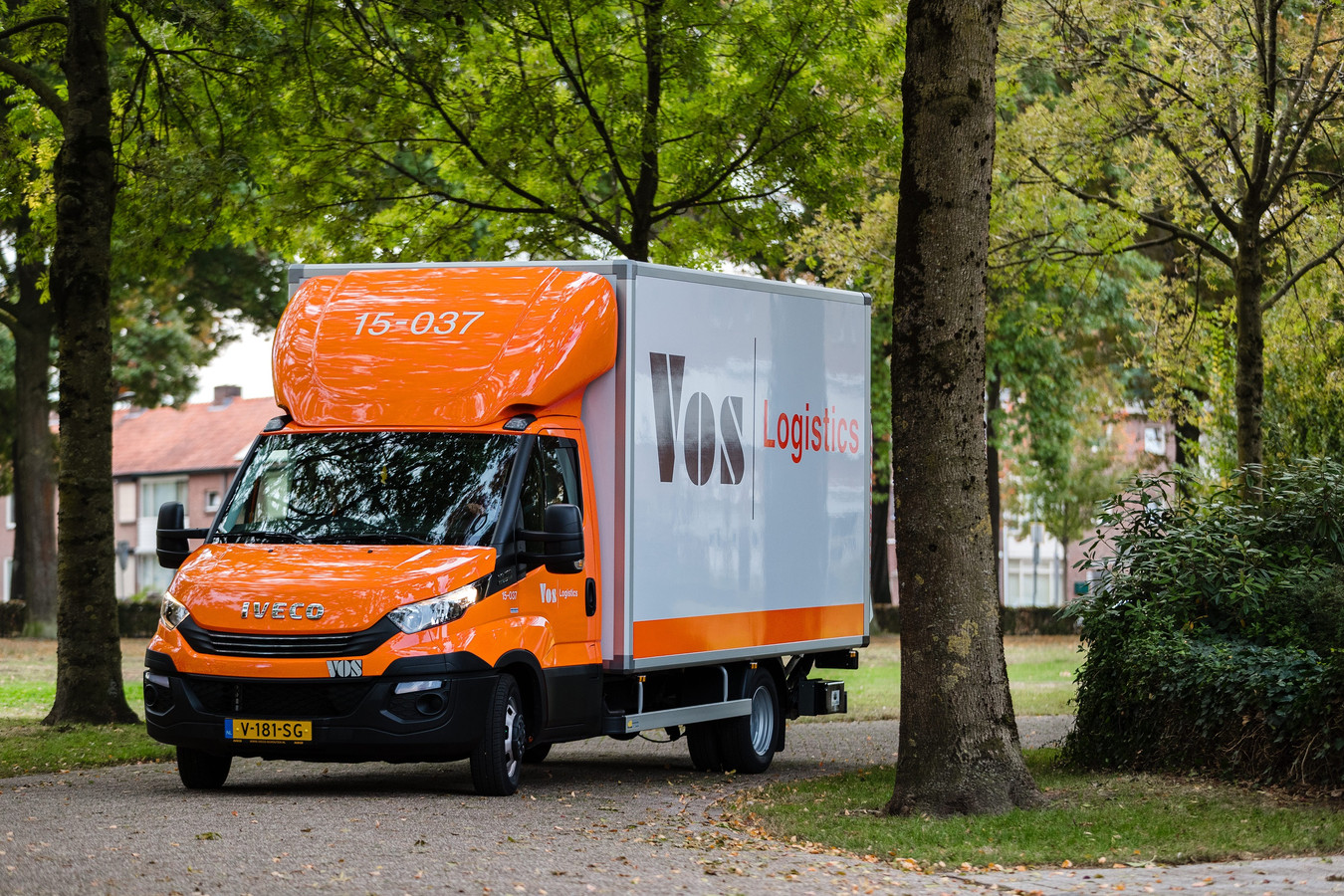 Een vrachtwagen van Vos.
