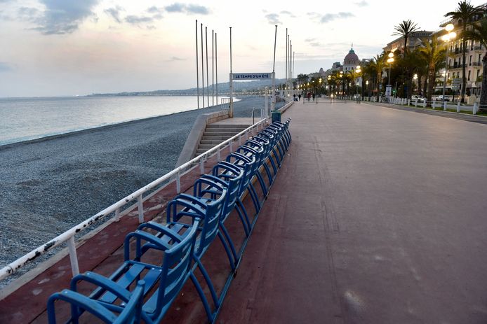 De Promenade des Anglais zal zondag leeg blijven.