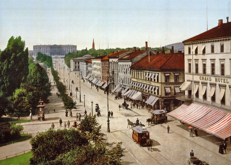 Oslo anno 1890, toen 'Honger' werd gepubliceerd. De stad, die voordien Kristiania heette, is het toneel van de ellende die de ik-figuur doormaakt. Beeld Universal Images Group via Getty