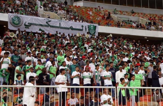 Al Ahly-supporters in het Koning Abdullah-stadion.