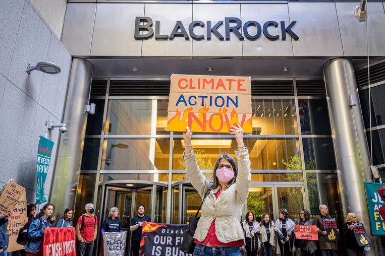 Republikeinen willen dat Blackrock klimaatdoelstellingen laat vallen. Activisten willen het omgekeerde.  Beeld LightRocket via Getty Images