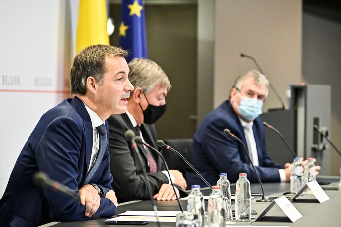 De persconferentie van het overlegcomité vorige week vrijdag, toen werd er niet versoepeld.