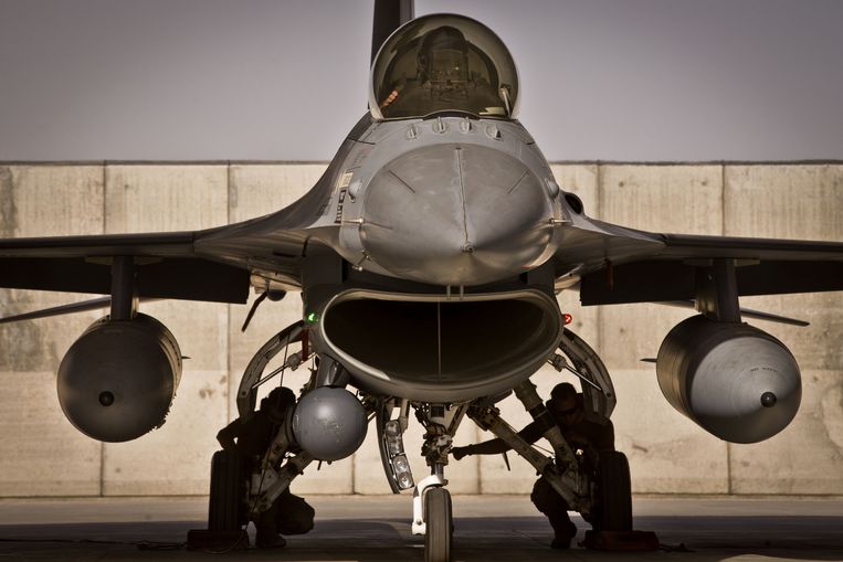 Nederlandse F-16 worden tot nu toe alleen ingezet boven Irak. Beeld anp
