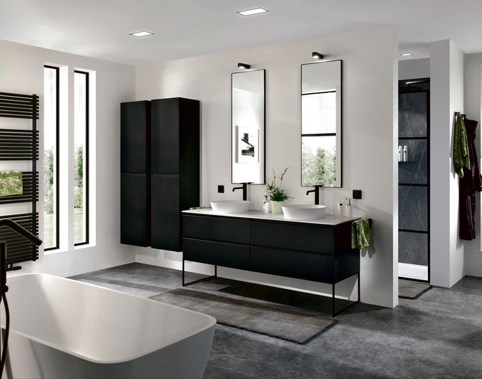Subtiel of juist heel opvallend: zwart geeft je badkamer altijd pit!