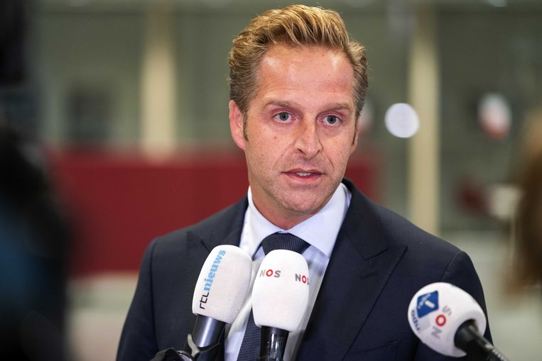 Volksgezondheidsminister Hugo de Jonge ‘heeft ook goed nieuws'.  Beeld ANP