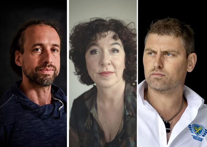 Van links naar rechts: Willem ‘coronabeleid is fascistisch’ Engel; Roos ‘veehouderij is Holocaust’ Vonk; Mark ‘stikstofaanpak is nazimethode’ van den Oever.