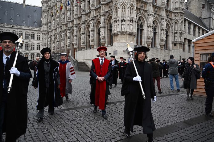 Patroonsfeest KU Leuven, met stoet der togati