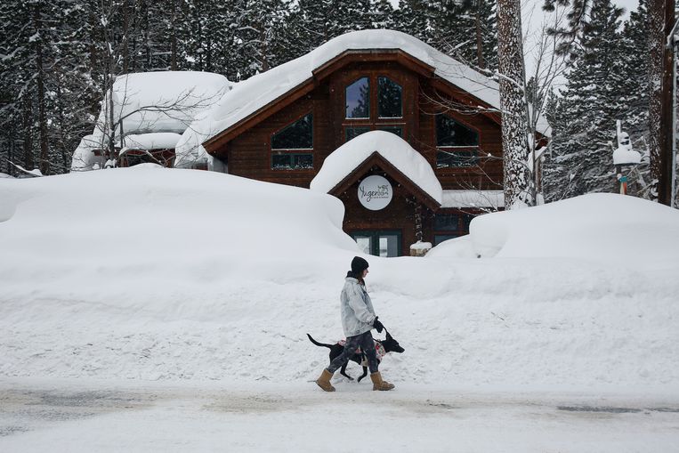 Ski Run Boulevard in South Lake Tahoe doet zijn naam eer aan. Beeld AP