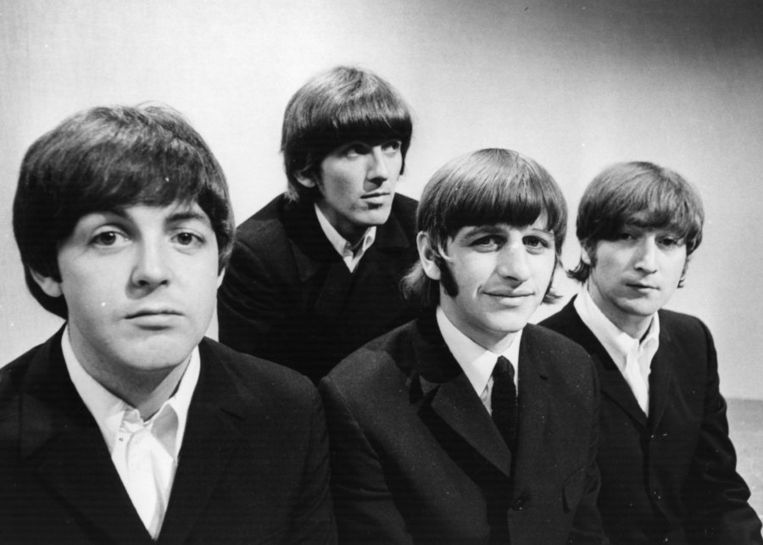 Paul, George, Ringo en John Beeld ap