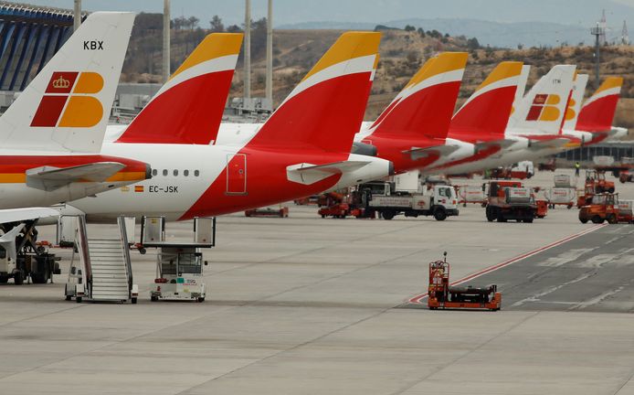 Luchthaven Madrid Barajas wordt getroffen door de staking.