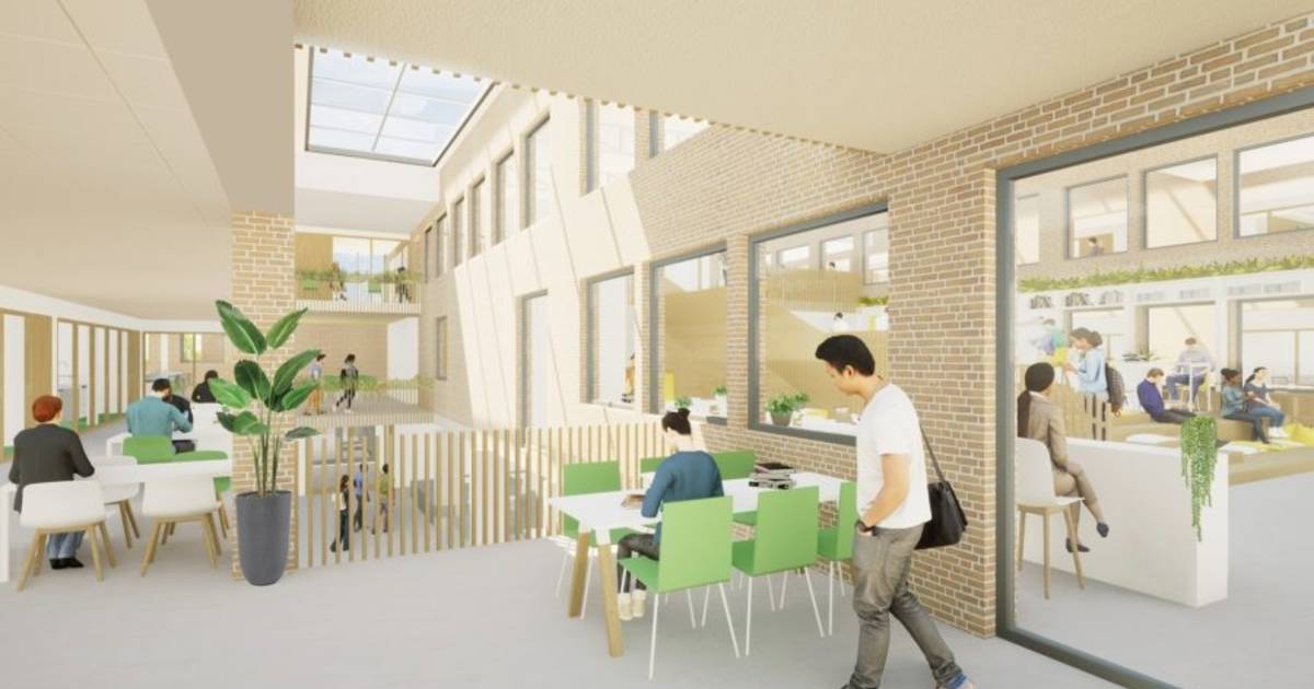 Sloop en nieuwbouw school Van der