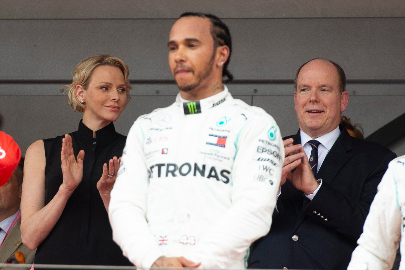 Charlene de Monaco, Lewis Hamilton, le prince Albert