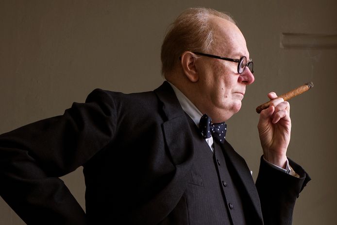 Gary Oldman als Winston Churchill in 'Darkest Hour'.