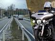 De Rijksweg in Lendelede: je mag er 70 kilometer per uur rijden. / archiefbeeld van een Harley-rijder met passagier (niet de man uit Harelbeke die terechtstond in de politierechtbank).