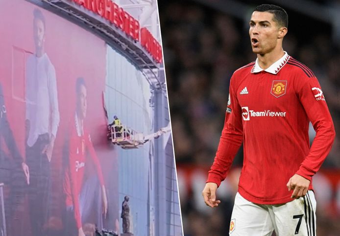 De poster van Cristiano Ronaldo werd gisteren verwijderd.