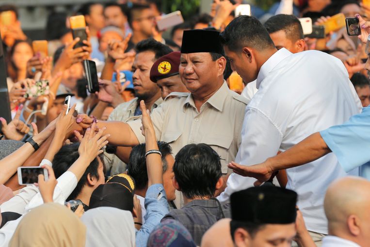 Prabowo Subianto saat kampanye Image AP 2019