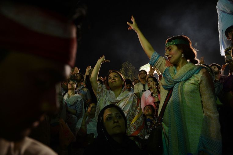 Een demonstratie in Pakistan Beeld afp