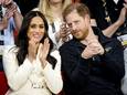 De hertog en hertogin van Sussex, prins Harry en zijn vrouw Meghan Markle bij een wedstrijd zitvolleybal afgelopen zondag bij de Invictus Games.