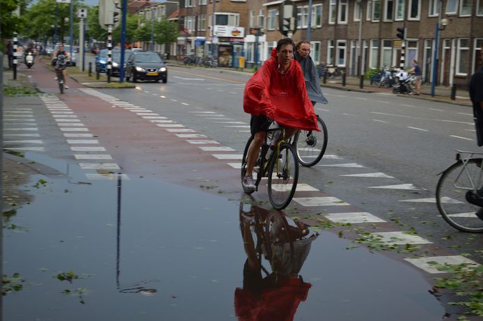 Het is geen makkie op de fiets.