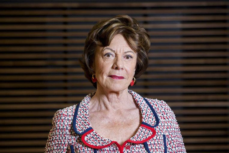 Neelie Kroes was als ambassadeur van StartupDelta aanwezig op de grote CES-beurs in Las Vegas. Beeld ANP