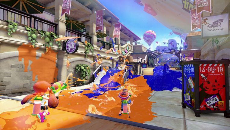 Beeld uit Splatoon voor de Wii U. Beeld Nintendo