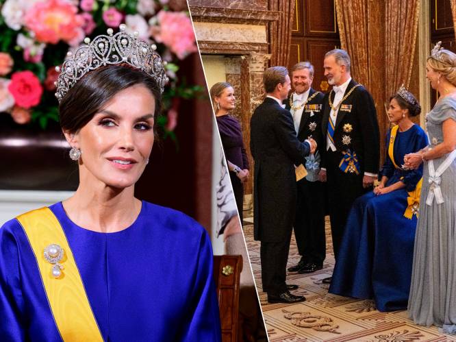 Waarom koningin Letizia als enige bleef zitten tijdens het staatsbanket in Nederland